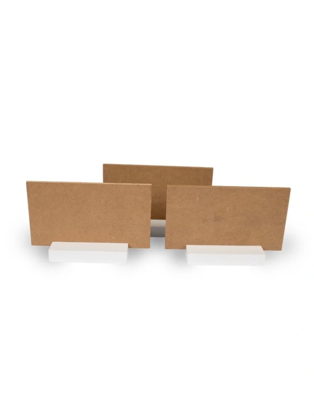 Set of 3 Black Tabletop Chalkboard Signs with White Bases Target Bullseye